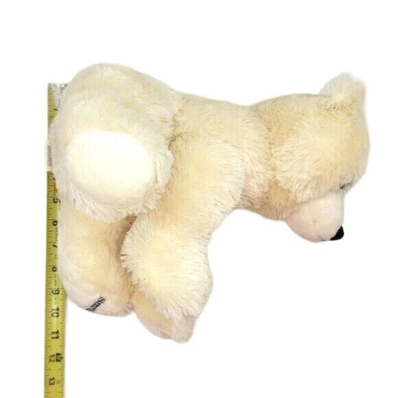 Smithsonian Polar Bear Plush Ivory 11" Sitting Embroidered Realistic Souvenir - Picture 11 of 11
